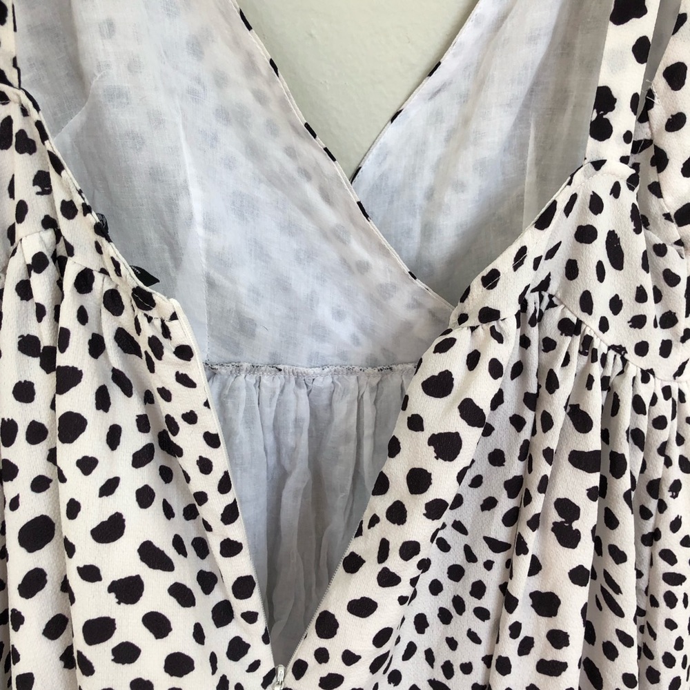 💥HOST PICK💥 Zara Polka Dot Shoulder Tie Ruffle Mini Dress - Picture 8 of 11